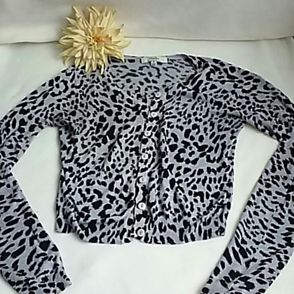 Cheetah print short cardigan