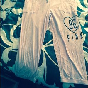 PINK sweatpant capris