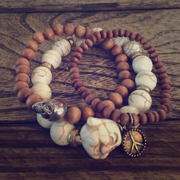 stone and wooden bracelets from Nordstrom