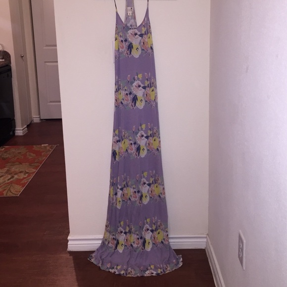 Lavender Floral Maxi Dress