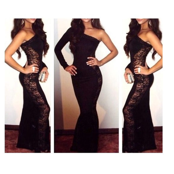 Black Maxi Cocktail Dress!