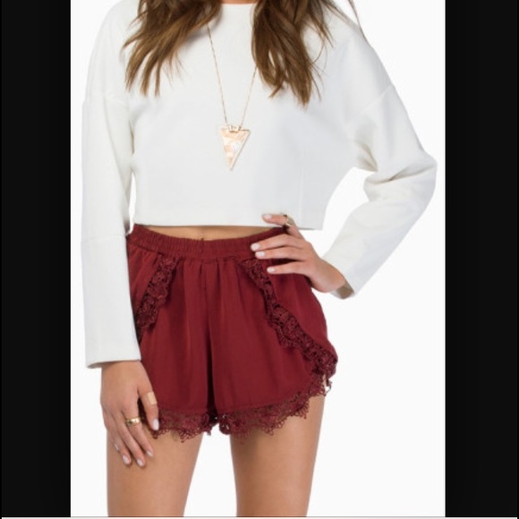 Burgundy Tobi shorts