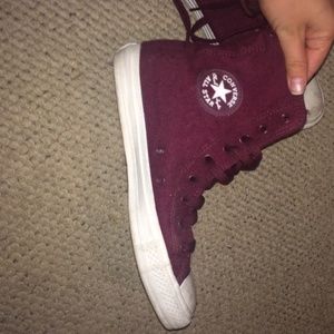 High top felt converse