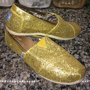 Glittery Gold TOMS