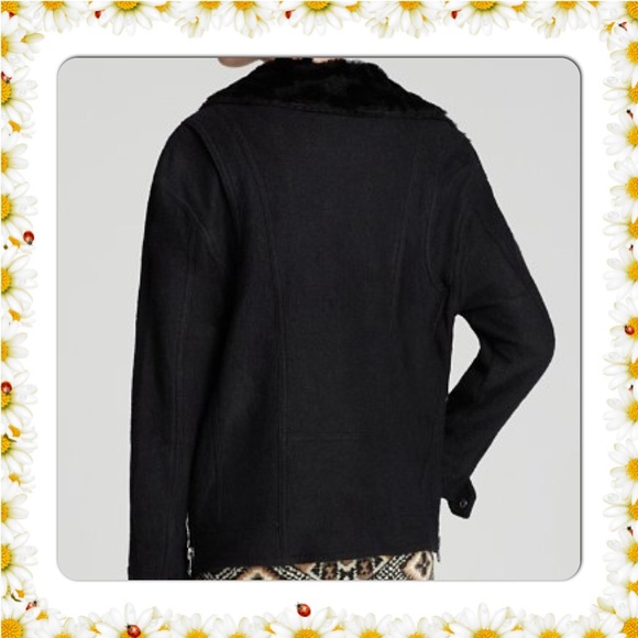 FREE PEOPLE FAUX-FUR SLOUCHY WOOL JACKET NWT$268 - Picture 2 of 4