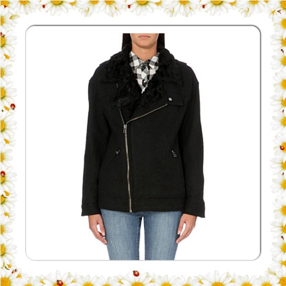 FREE PEOPLE FAUX-FUR SLOUCHY WOOL JACKET NWT$268 - Picture 3 of 4
