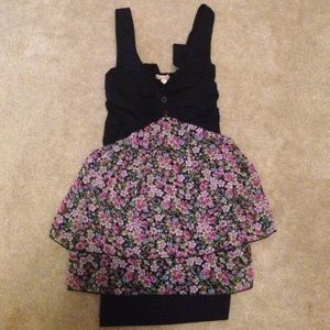 NWOT Black/floral dress