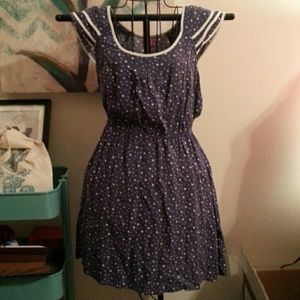 Blue polka dot dress