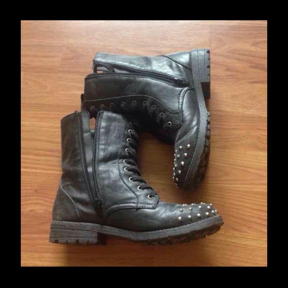Spiked combat boots