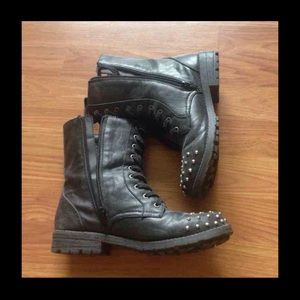Spiked combat boots