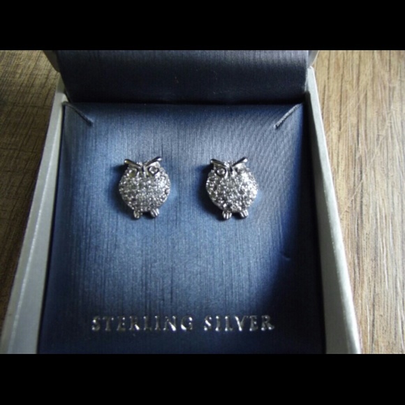 STERLING SILVER OWL earings