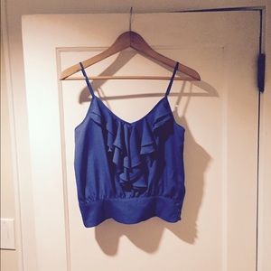 Blue cropped top