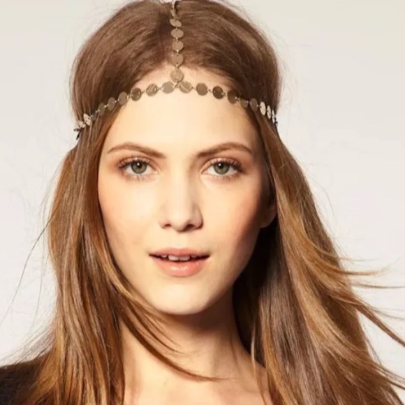 Urban Outfitters Accessories - Gold circle gypsy boho festival summer hair wrap