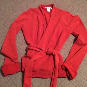 Cabi red wrap sweater