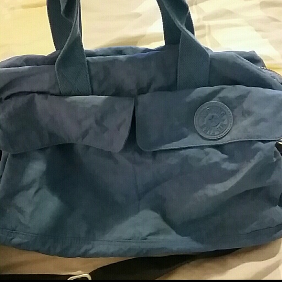 Used blue Kipling Diaper Bag
