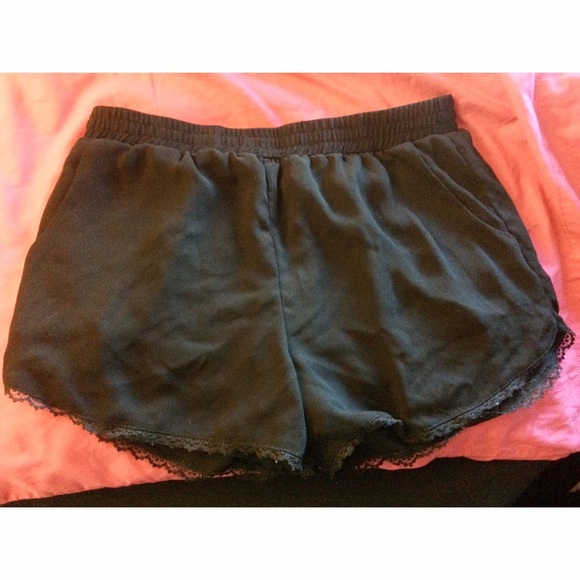 High waisted black shorts