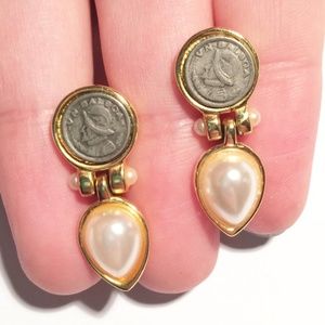 Vintage coin earrings