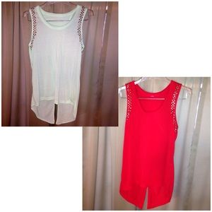 Bundle: 2 flyaway back tops, M