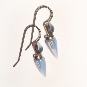 Blue spike earrings