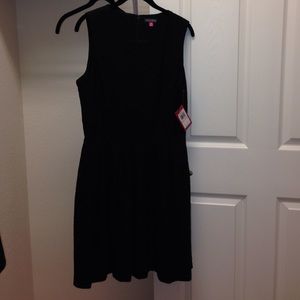 Vince Camuto rich black holiday dress