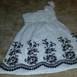 Linen One Shoulder Dress