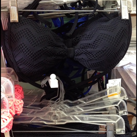Black 2 piece crochet swim suit - Picture 1 of 4