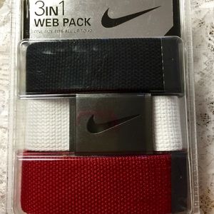 New NIKE GOLF belt 3 in 1 WEB PACK one size fits.