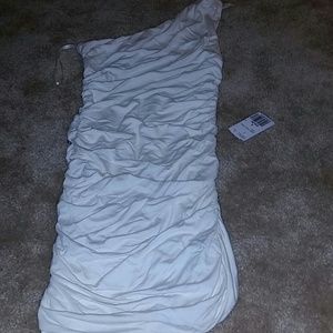 Ruched One Shoulder Dress