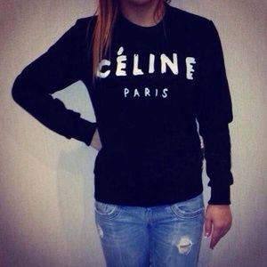 Hoodie black Celine fits M