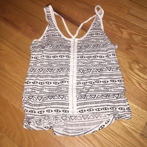 Billabong Aztec black and white tank top