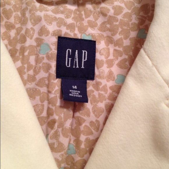 GAP Sz 14 Winter White Felt-like (warm) blazer - Picture 2 of 3