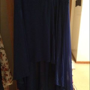 Blue high- low skirt