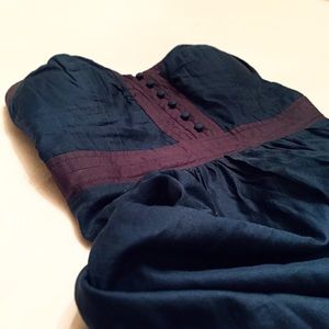 Deep turquoise blue AE strapless bustier dress