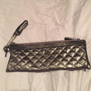 Burberry Metallic Leather Clutch