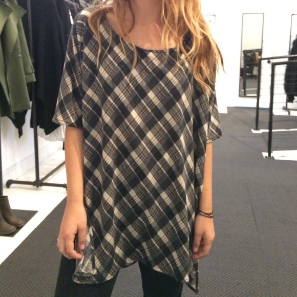 Plaid cotton tshirt