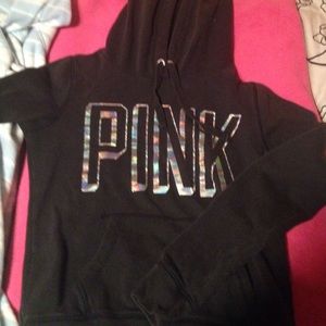 Black vs pink hoodie
