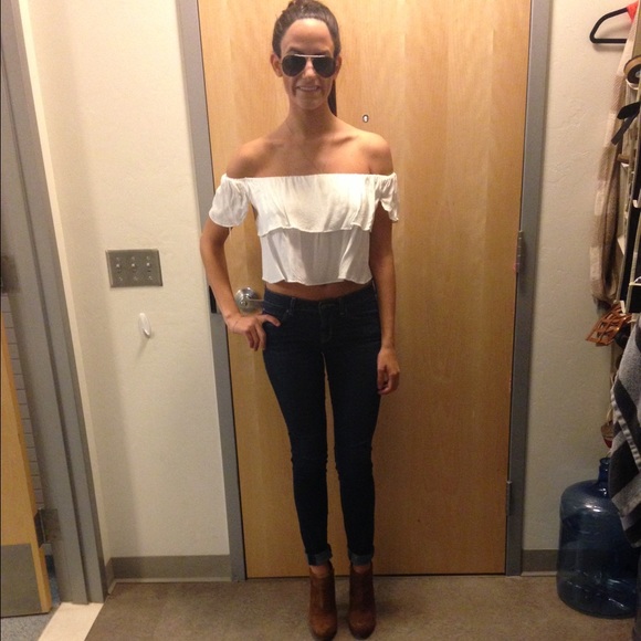 Topshop off the shoulder top