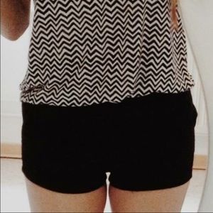 Black high waist shorts