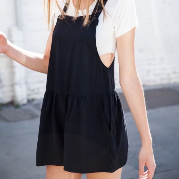 Brandy Melville Dresses & Skirts - Brandy Melville Black Coachella Overall Romper
