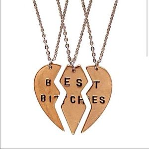 Best bitches trio necklace set
