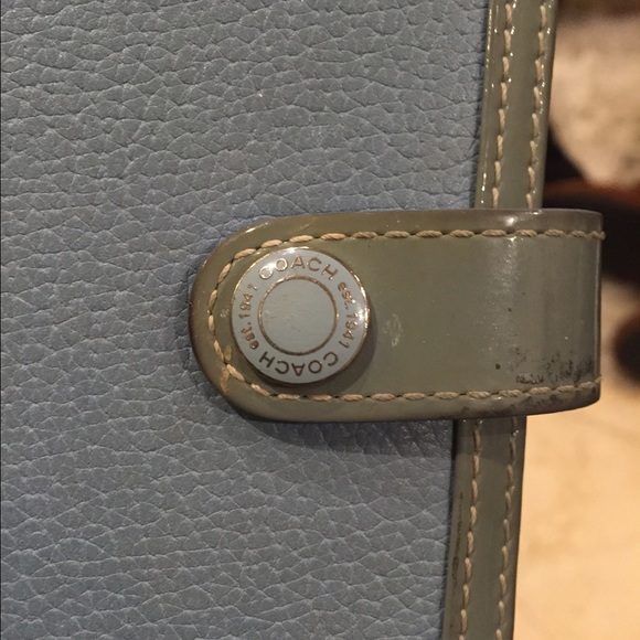 Light blue leather agenda case