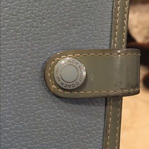 Light blue leather agenda case