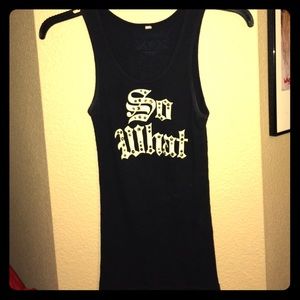 "So What" Bejeweled Couture Tank