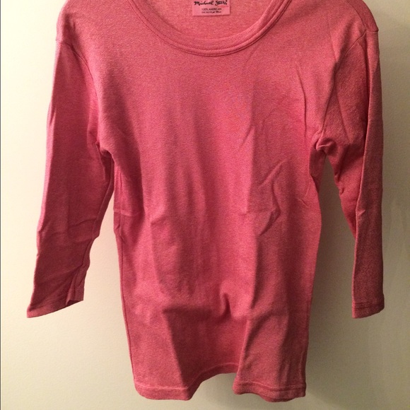 3/4 Length Sleeve Rose Colored T-Shirt -SOLD!