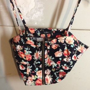 Floral bustier top