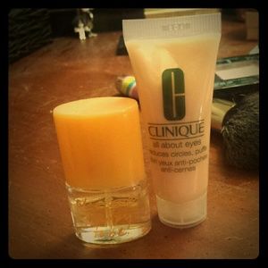 Perfume and eye cream