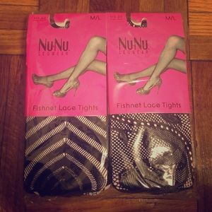 Pack of 6 fishnet lace tights of varying patterns