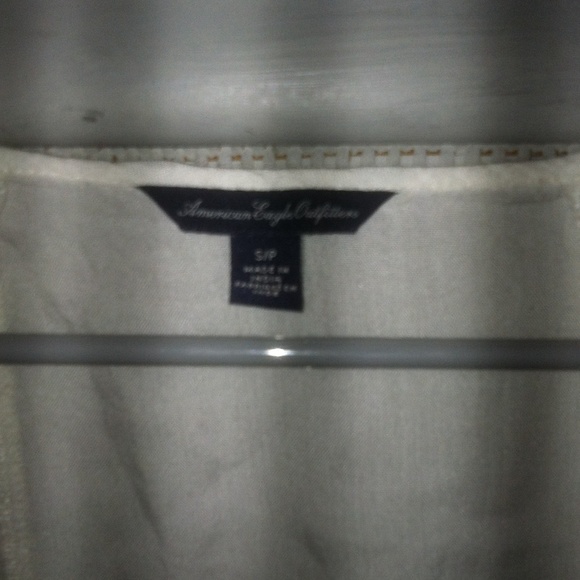 Flowy White Embroidered Panel AEO Top - Picture 3 of 3