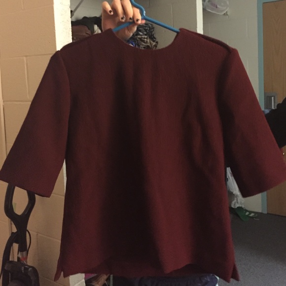 Zara woven shirt with zipper in back