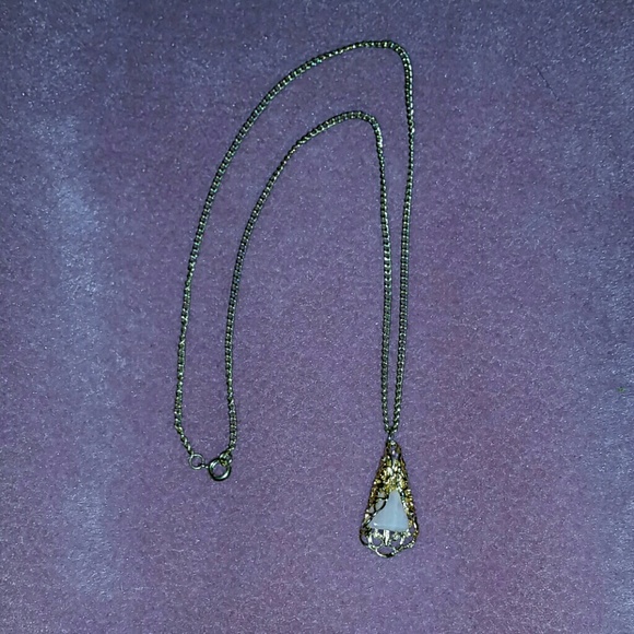 Rose Quartz in Gold Necklace